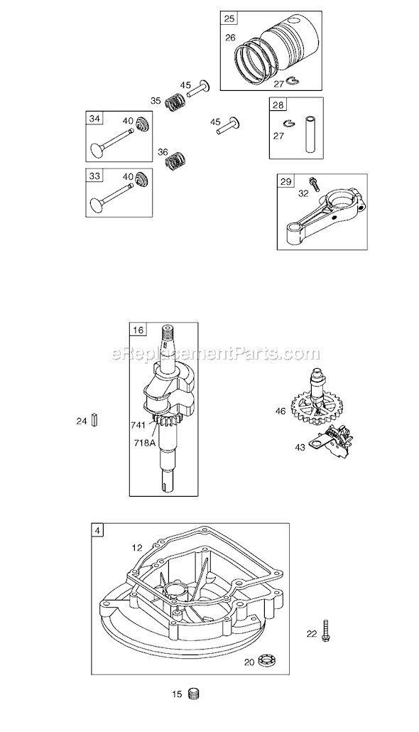 Page B Diagram and Parts List for 9G900SERIES  Briggs and Stratton Engine
